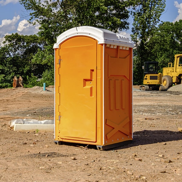 how often are the portable restrooms cleaned and serviced during a rental period in Dortches NC